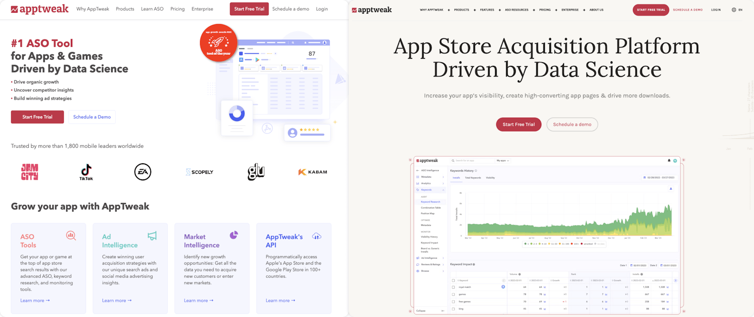 AppTweak new website branding